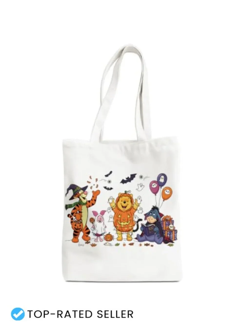 Canvas Tote Bag 16x14 Halloween Autumn Eco-Friendly Laptop Book Beach